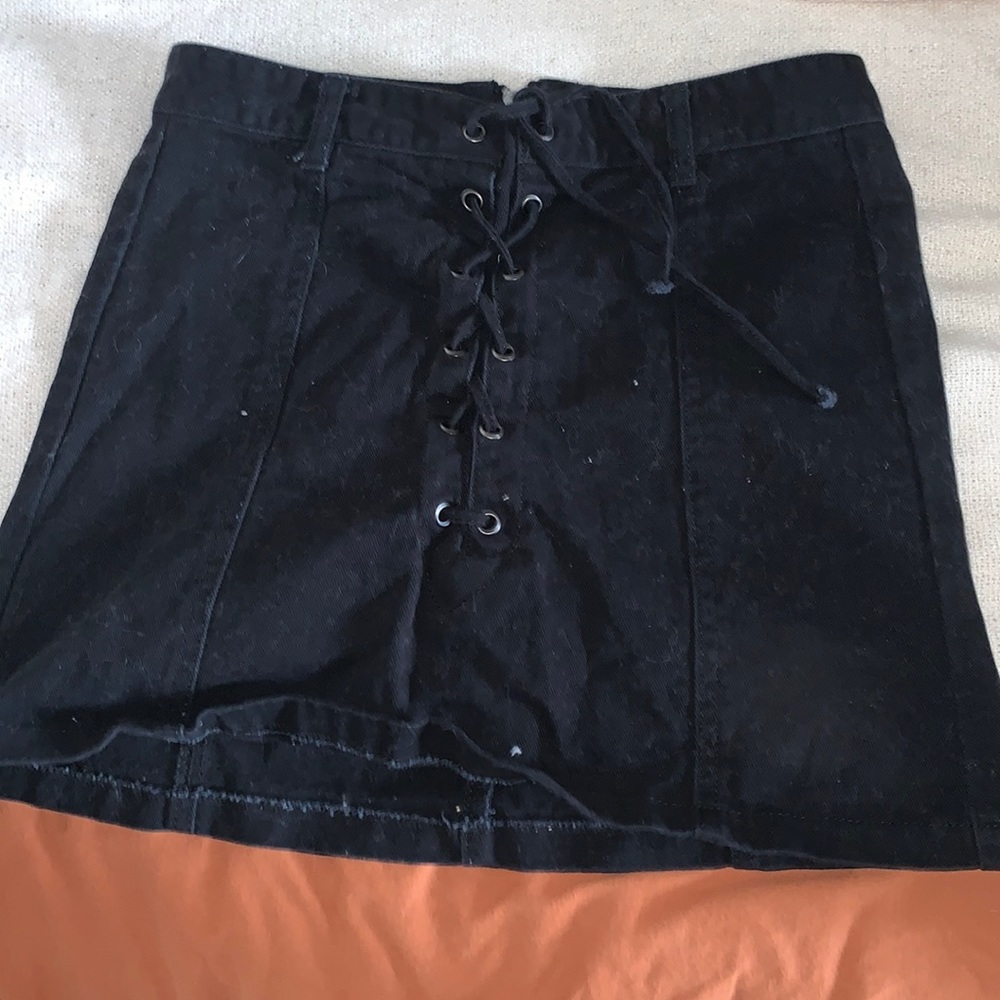 Black jean skirt